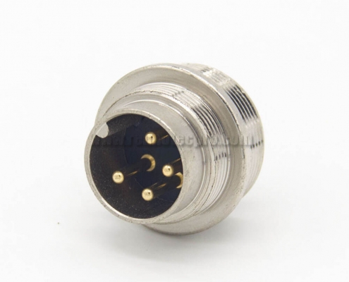 M16 4 Pin Connector 180 Degree Male Socket for Cable