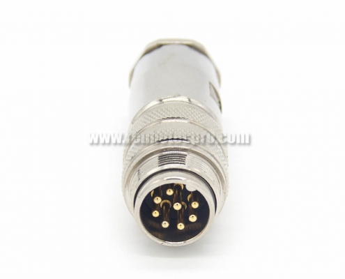 Straight Male Connector M16 8 Pin Cable Plug