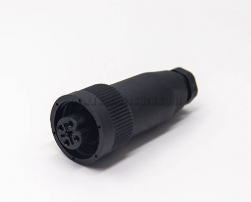 HVIL Plug 2.8mm 23A For 4mm² Cable 0.1M 3 Pin Plastic IP67 High Voltage Interlock Socket