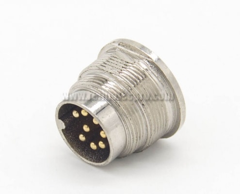 M16 8 Pin Connector 180 Degree Male Socket Solder Cup for Cable