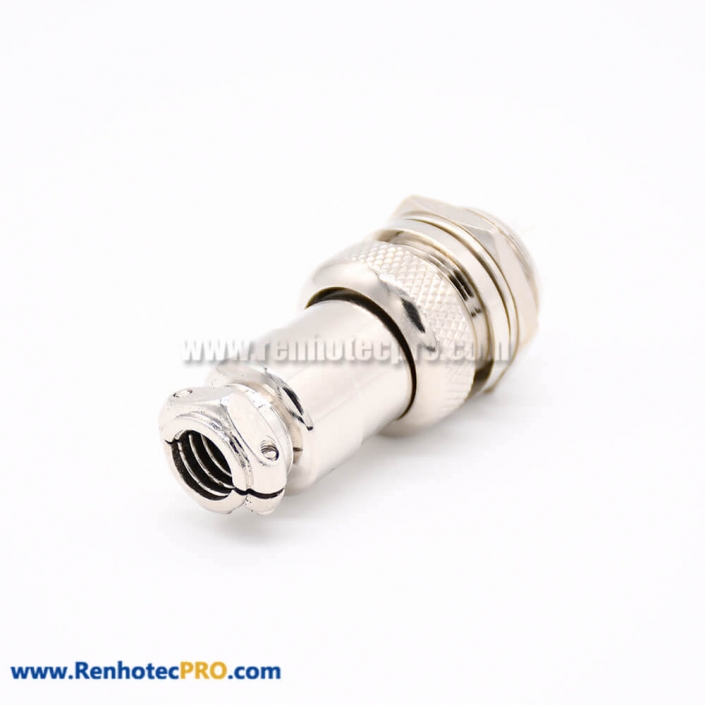 GX20 Connector 3 Pin Straight Standard Type Female Pulg to Male Socket Rear Bulkhead Solder Type For Cable