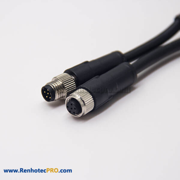 M12 5 Pin Cable 180 Degree A Code Male to Female Cable Crodset