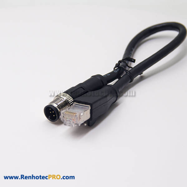 M12 to RJ45 Ethernet Cable Male to RJ45 Male Plug 8 Pin Date Sheet