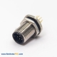 M12 8 Pin Connector Female A Code PCB Mount Front Blukhead Socket Waterproof