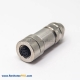 M12 8 Pin Female Connector Straight Aviation Plu A Code Field Installable Cable Shielded