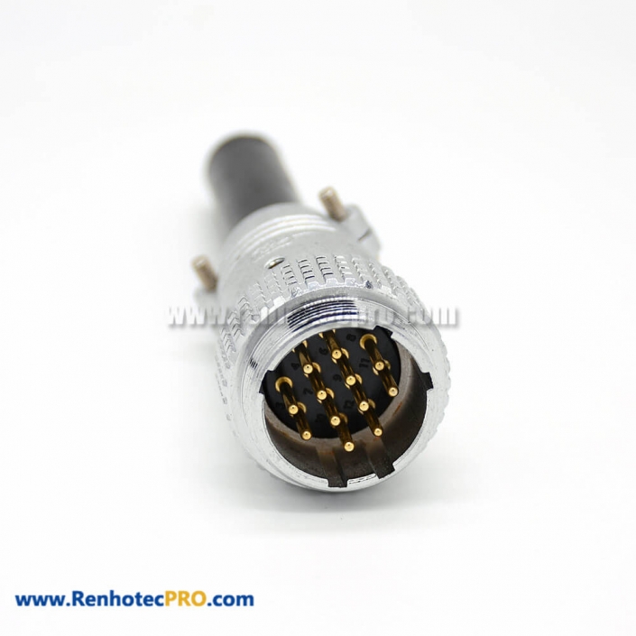 Straight Connector P24 Male 12 Pin Plug for Cable