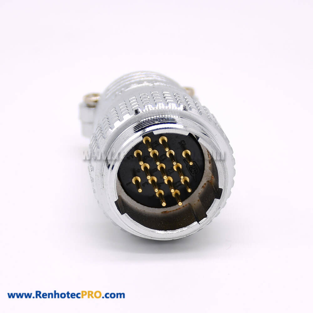 15 Pin Connector Round P24 Male Plug Straight Connector for Cable