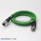 M12 D Code to RJ45 Crodset Cable Male to RJ45 Plug 4 Pin Straight 3M Assembly Cable