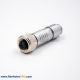 M12 5 Pin Connector Female Field Wireable Connector Straight A Coded Waterproof Metal Solder Shield