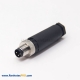 M8 Cable Assembly Plug 3 Pin Male Straight Unshielded Screm Joint