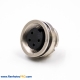 M16 Connector 4 Pin Female A-Coding Straight Solder Cup Cable Rear Blukhead Connector
