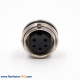 M16 5Pin Connector Panel Receptacles Female Straight A Coded Front Bulkhead Solder Cup Cable Connector