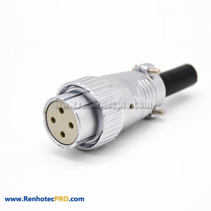 4 Pin Female P32 Solder Cable Straight Plug