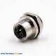 5 Pin M12 Connector Cable K-Coding Female Straight Waterproof Back Mount Panel Receptacles Cable Solder Type