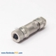 Female Connector M8 4 Pin Straight Aviation Plug Metal Shell Screw-Joint