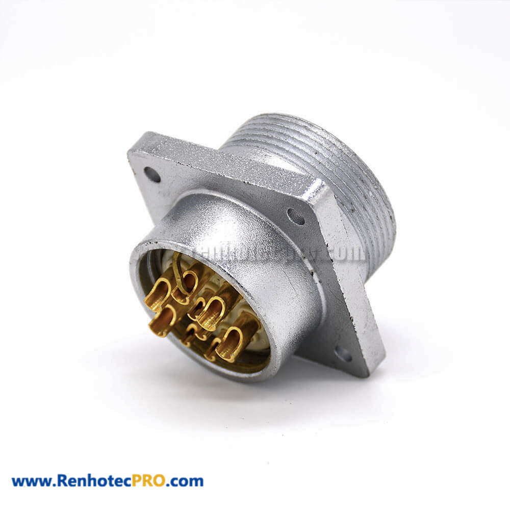 Male Socket Connector P32 Straight 10 Pin Squaure Fangle Receptacles