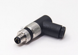 M8 Connector Coding Assembly Male Plug for Cable Right Angle