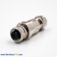 M12 5 Pin Connector Female Straight Shield Field Wireable Connector Cable Screw-joint