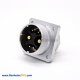 7 Pin Connector P32 Straight Male Socket Square 4 holes Flange Mounting Solder Cup for Cable