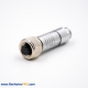 M12 8 Pin Female Field Wireable Connector Solder A Coded 180°All Metal Cable Connector Waterproof Shield