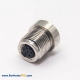 M8 Connector 6 Pin Female Socket A Coding Solder Cup for Cable Panel Mount