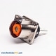 High Voltage Coaxial Connector 180° 1 Pin Metal Socket 200A 4 Hole Flange