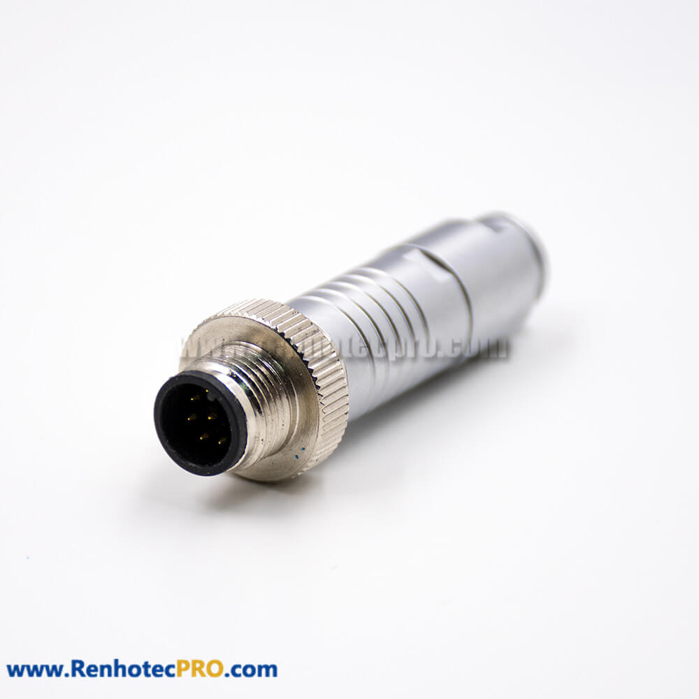 M8 Male Connector, Field Assembly Type, Shielded Metal Shell