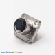 M12 Female Connector 4 Hole Flange Mount 8 Pin Socket Solder Cup for Cable
