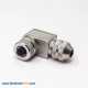 M12 Field Wireable Connector A Code 5 Pin Right Angle Female Metal Plug