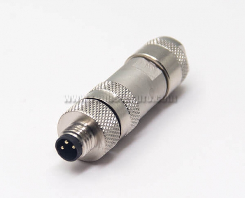 M8 Shielded Connector 3 Pin Screw-Joint for Cable Male Plug