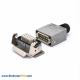 Heavy Duty Industrial Connector H10A M25 10Pin Silver Plating Bulkhead Mounting Male Butt-Joint Female