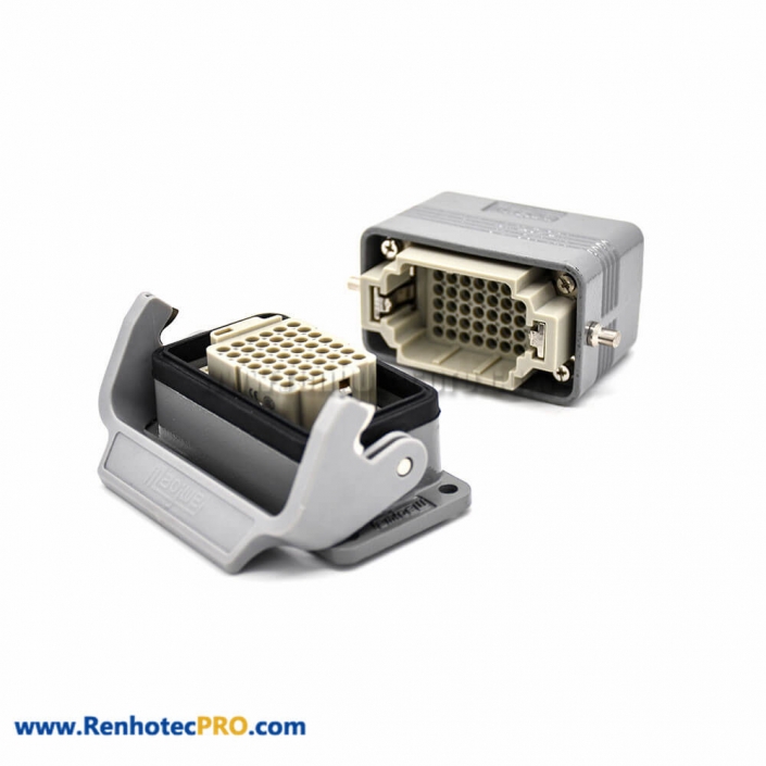 Heavy Duty Multi Pin Connector H10B 42Pin Male Without Contacts PG16 Bulkhead Mounting Male Butt-Joint Female