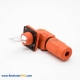 Surlok Clamps IP67 400A Orange Female To Male Right Plug Butt-Joint Socket 1Pin 14MM Plastic Connector