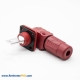 HV Connectors 1 Pin 12MM Female To Male Right Plug Butt-Joint Socket 350A Red Plastic