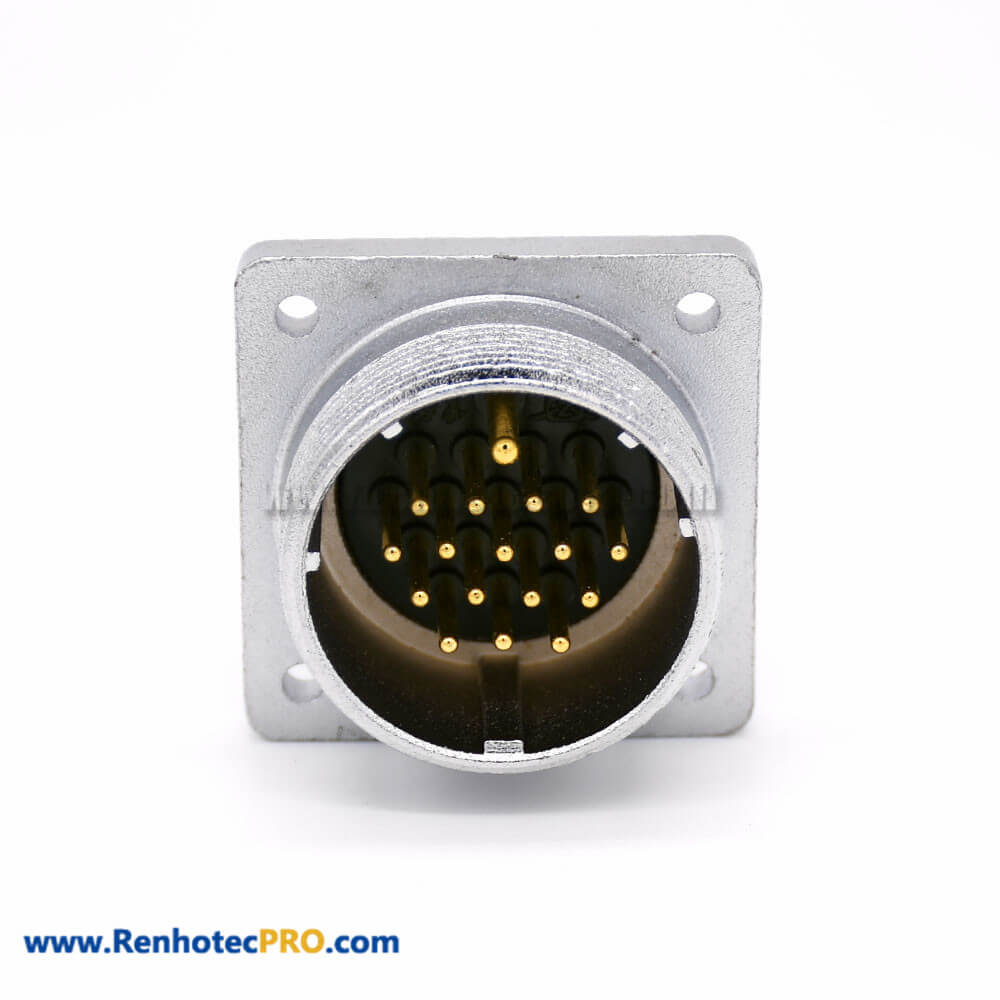 Male Receptacles P48 4 Hole Flange 17 Pin Connector