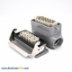 Heavy Duty Power Connector Hasp H16B Female Butt-joint Male 20Pin Silver Plating Bulkhead Mounting Size M32