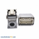 16Pin HDC Connector Male Female Butt-Joint Hasp High Top Cable Entry H16T Shell PG29 High Surfice Mounting