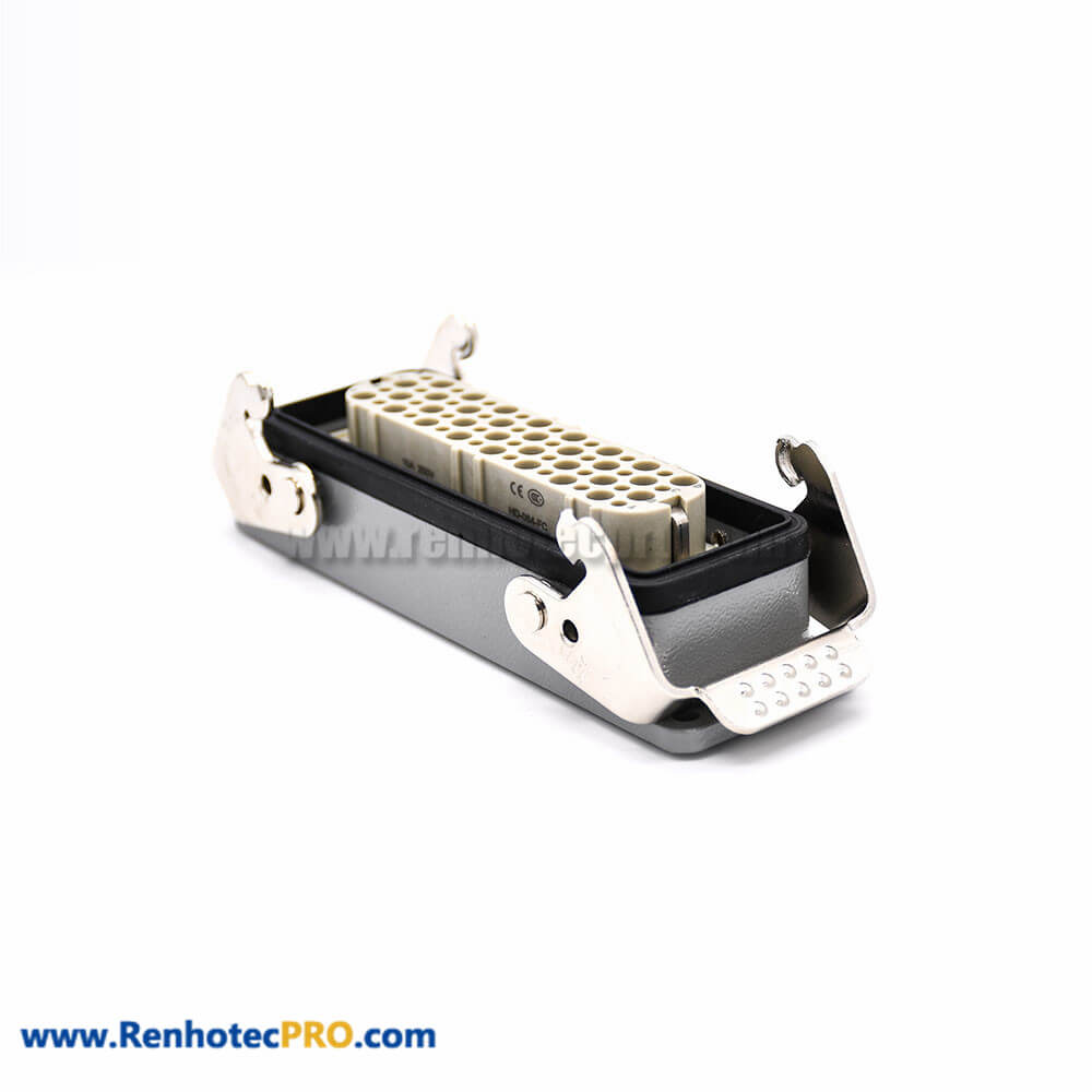 Heavy Duty Rectangular Connectors 32Pin Male Without Contacts Male Female Butt-Joint Hasp PG21 H24B Shell Bulkhead Mounting