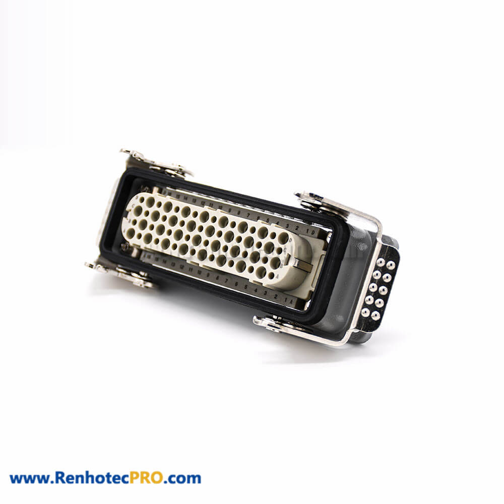 Heavy Duty Rectangular Connectors 32Pin Male Without Contacts Male Female Butt-Joint Hasp PG21 H24B Shell Bulkhead Mounting