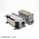 Heavy Duty Connector 64Pin Plastic Button H24B Shell Male Female Butt-Joint Side Cable Entry Surface Mounting PG21