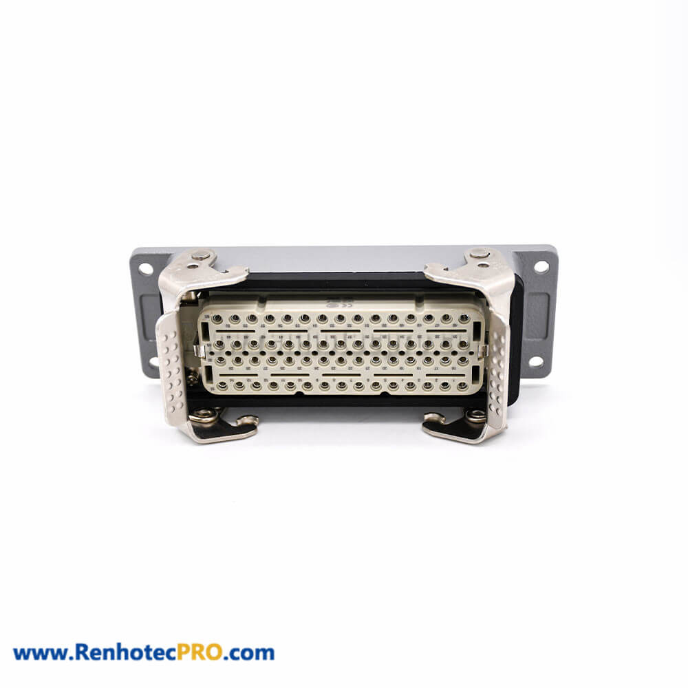 Bulkhead Mounting HDC Connector 60Pin H24T High Side Cable Ently M40 Hasp Male Female Butt-Joint