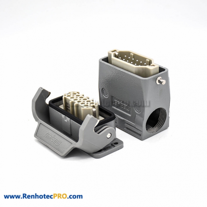 Heavy Duty Power Connector H10A M25 12Pin Silver Plating Male Butt-Joint Female Bulkhead Mounting