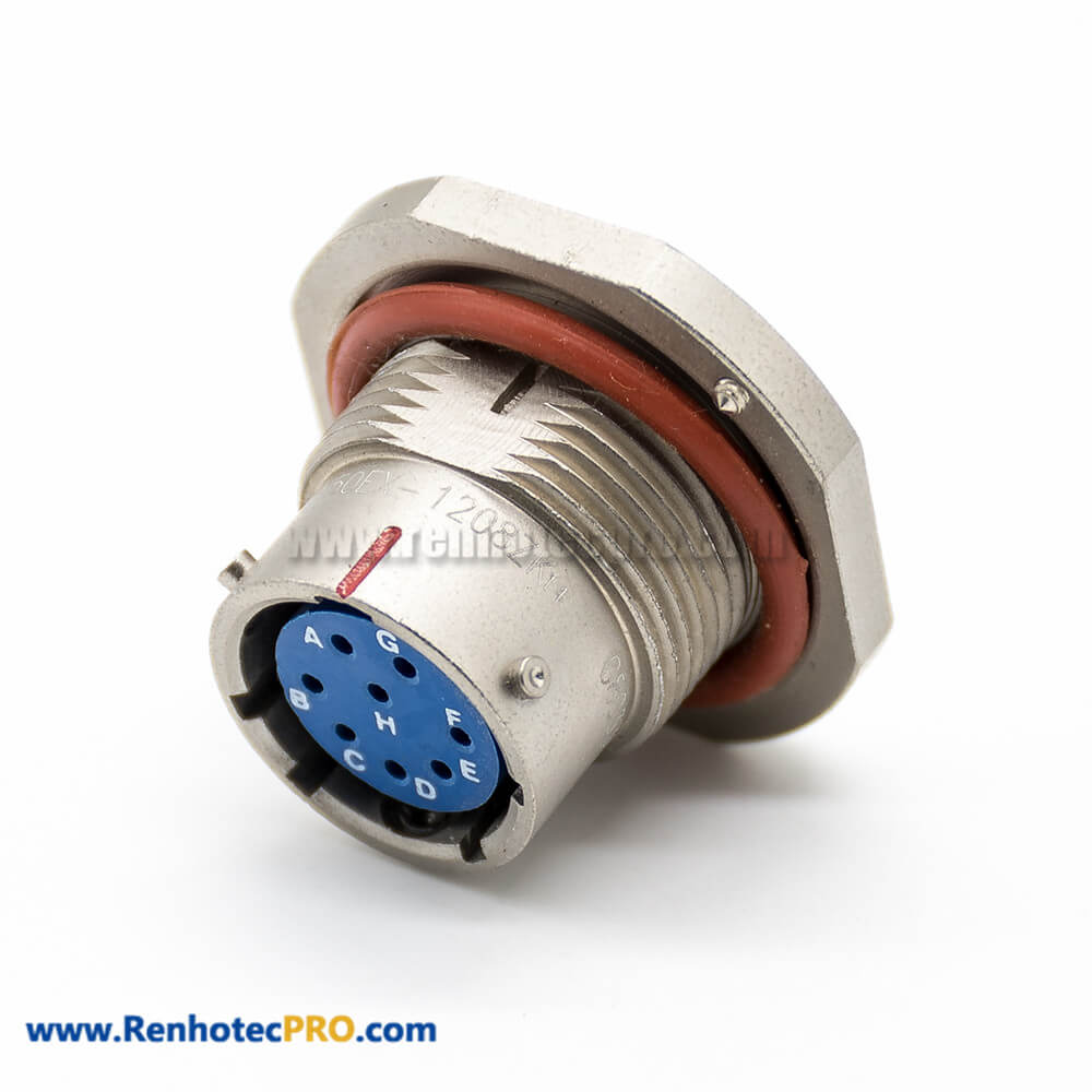 Circular Electrical Connector Solder Cup Y50EX 12 Shell Size Socket 8