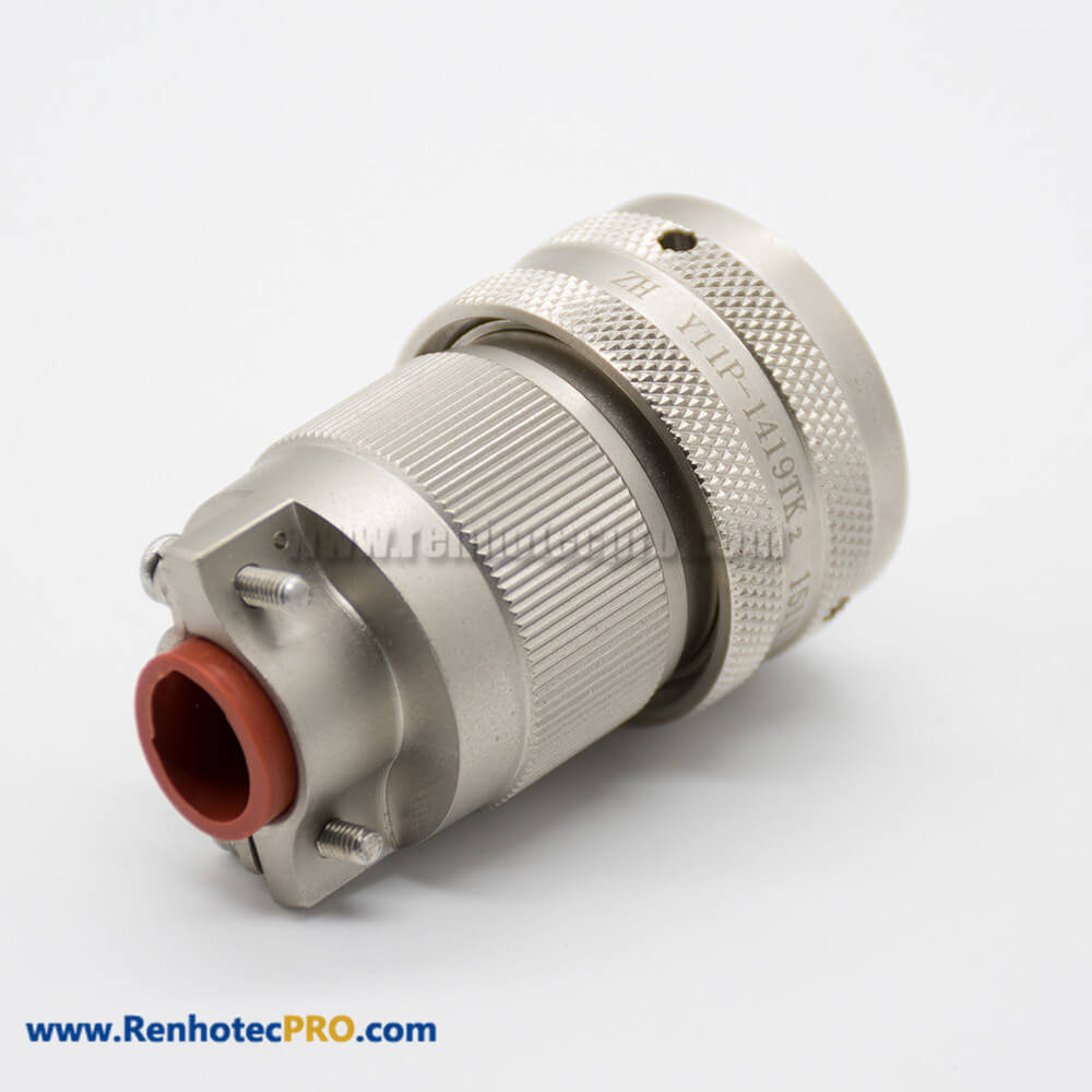 Y11P Plug&Socket 19Pin Panel Mount 14 Shell Size Aluminum alloy Straight Bayonet Coupling Female Butt-jiont Male Connector