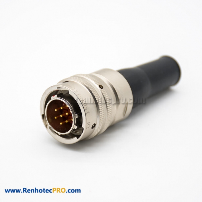 HVIL Cable 25mm² Line Length 0.5M 1 Pin Straight 125A Metal Plug 6mm High Voltage Interlock Connector