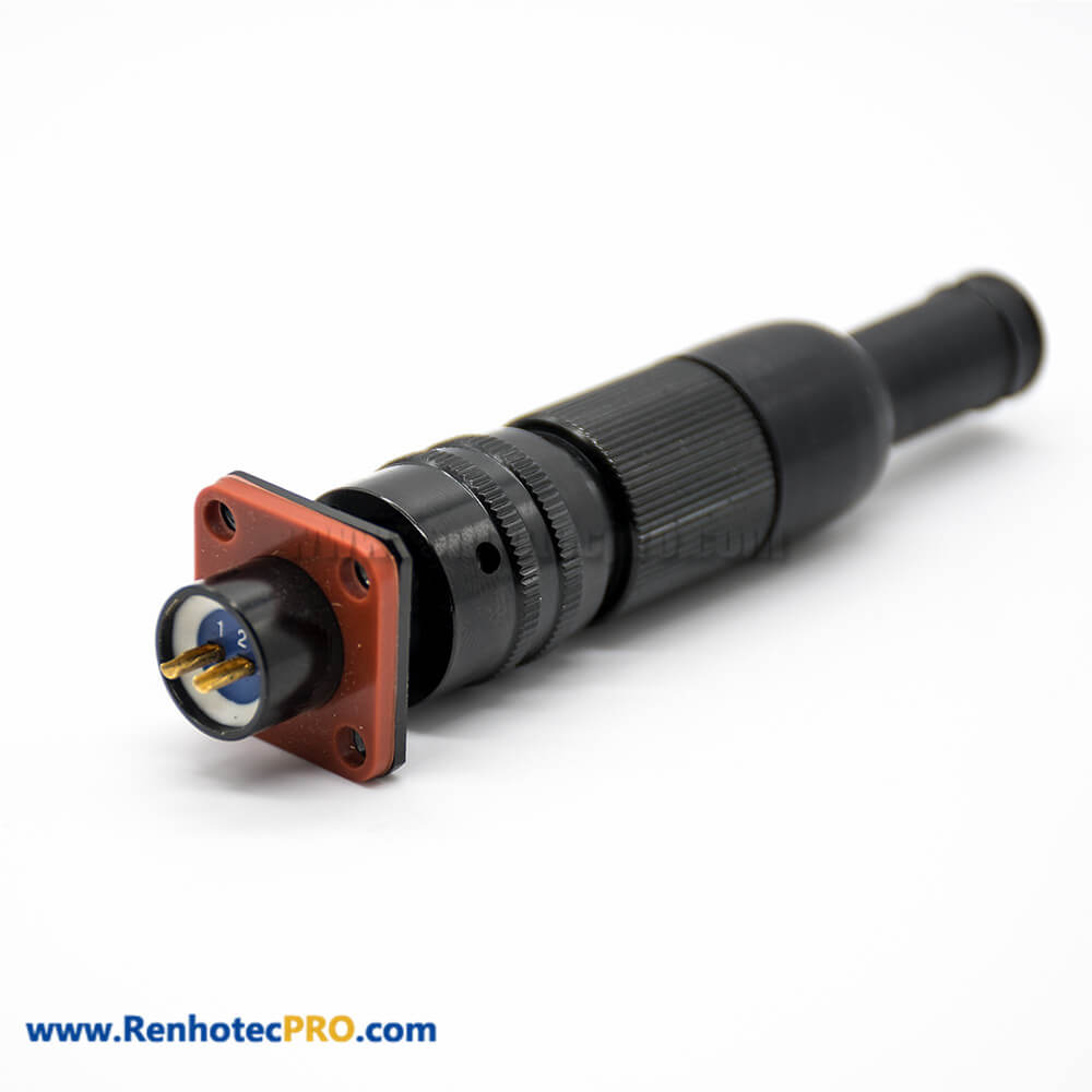 2 Pin Circular Connector Straight Bayonet Coupling Cable Solder Male ...