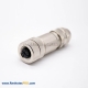 M12 X Coded Connector 5 Pin Female 180° Screw-joint Metal Shielded Circular Connector