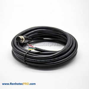 8Pin Male M12 A Code Straight Connector Molded Cable 2M Extension Cordsets