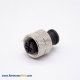 M12 Sensor Unshielded Overmolded Solder Cup 3 Pin Straight Female Connector