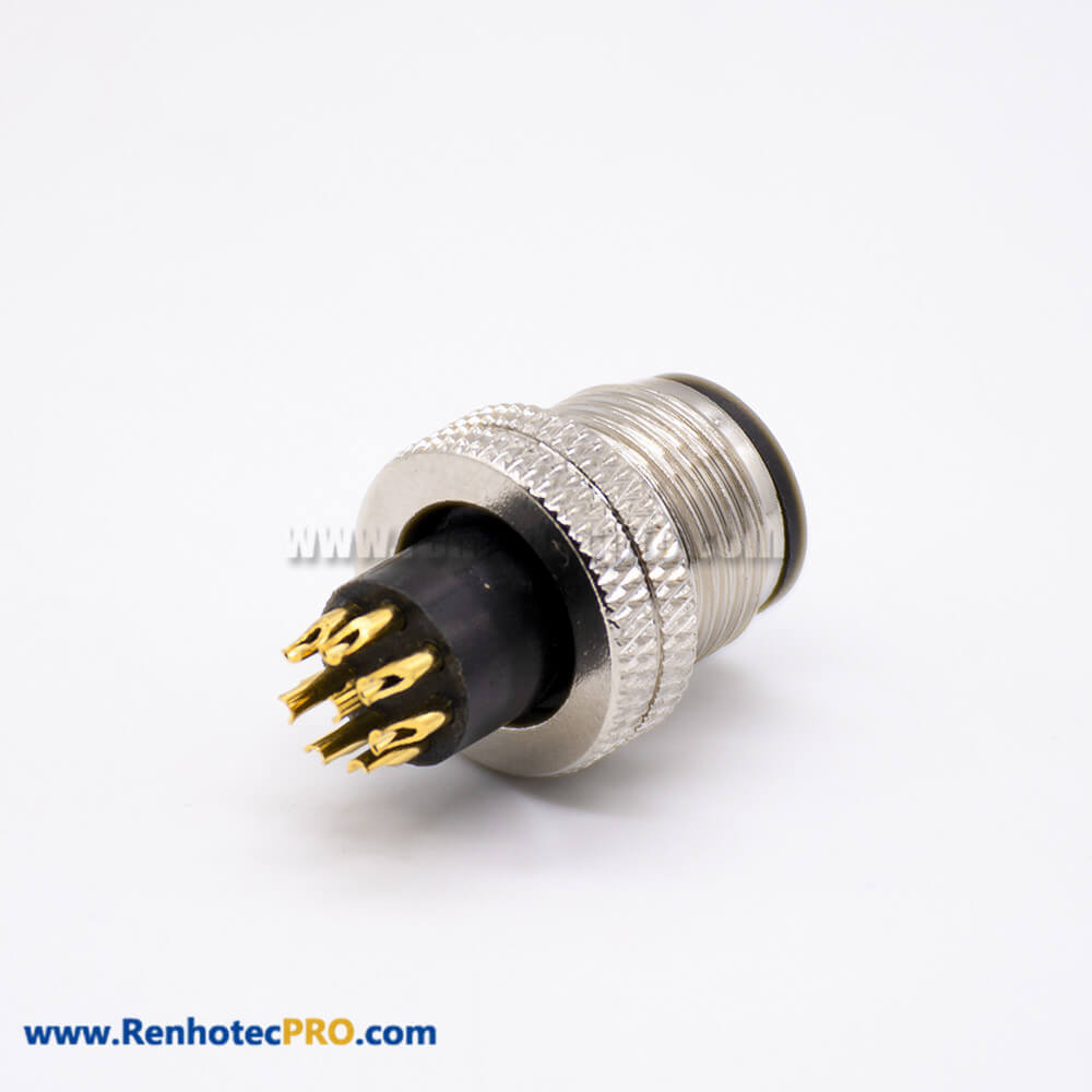 thumbnail image 2 of M12 Sensor Connector Aviation Cable Male 8 Pin Straight 6 2 of 14